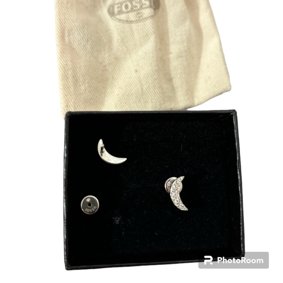Fossil moon earrings - Picture 4 of 5